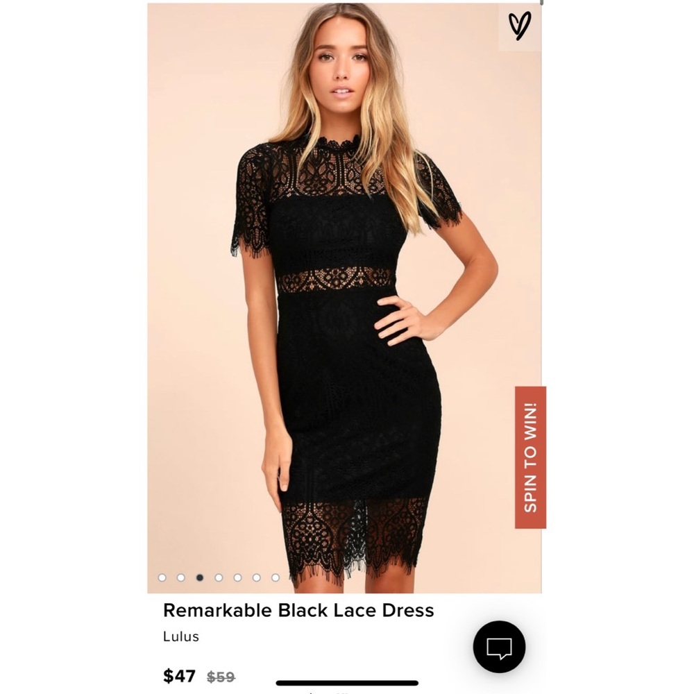 Lulu’s Remarkable Lace Mock Neck Sheath Midi Dress